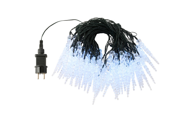Lysslynge med istapper, 60 LED, 14,75 meter
